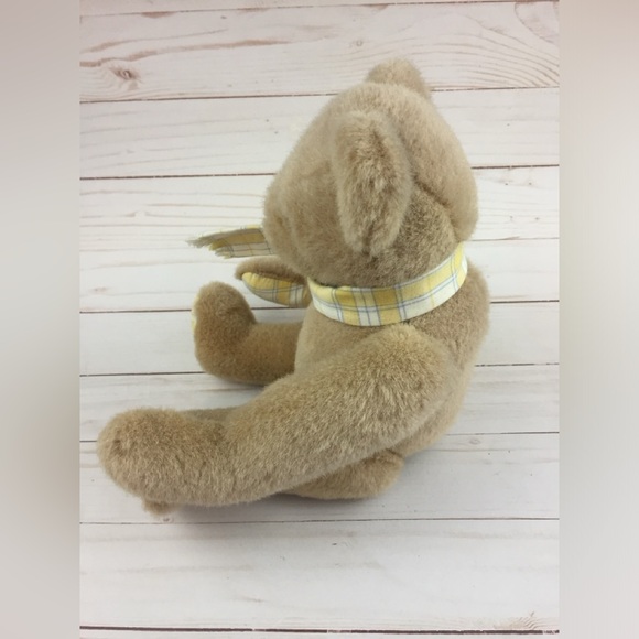 Vintage Laura Ashley Stuffed Teddy Bear Jointed Plush Gingham Mother Child - Picture 3 of 9